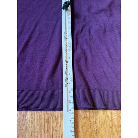 Calvin Klein Purple Long Sleeve Sweater With Ribbed Mock Neck Button Detail - Picture 9 of 10